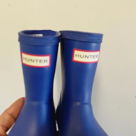 Hunter Toddler Kids Blue Rain Boots Size 6 - Picture 6 of 10